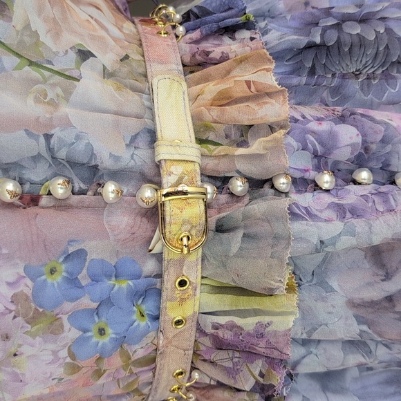 Zimmermann Rhythmic Ruffle Floral Playsuit Romper Size 0/US4 - Picture 6 of 17